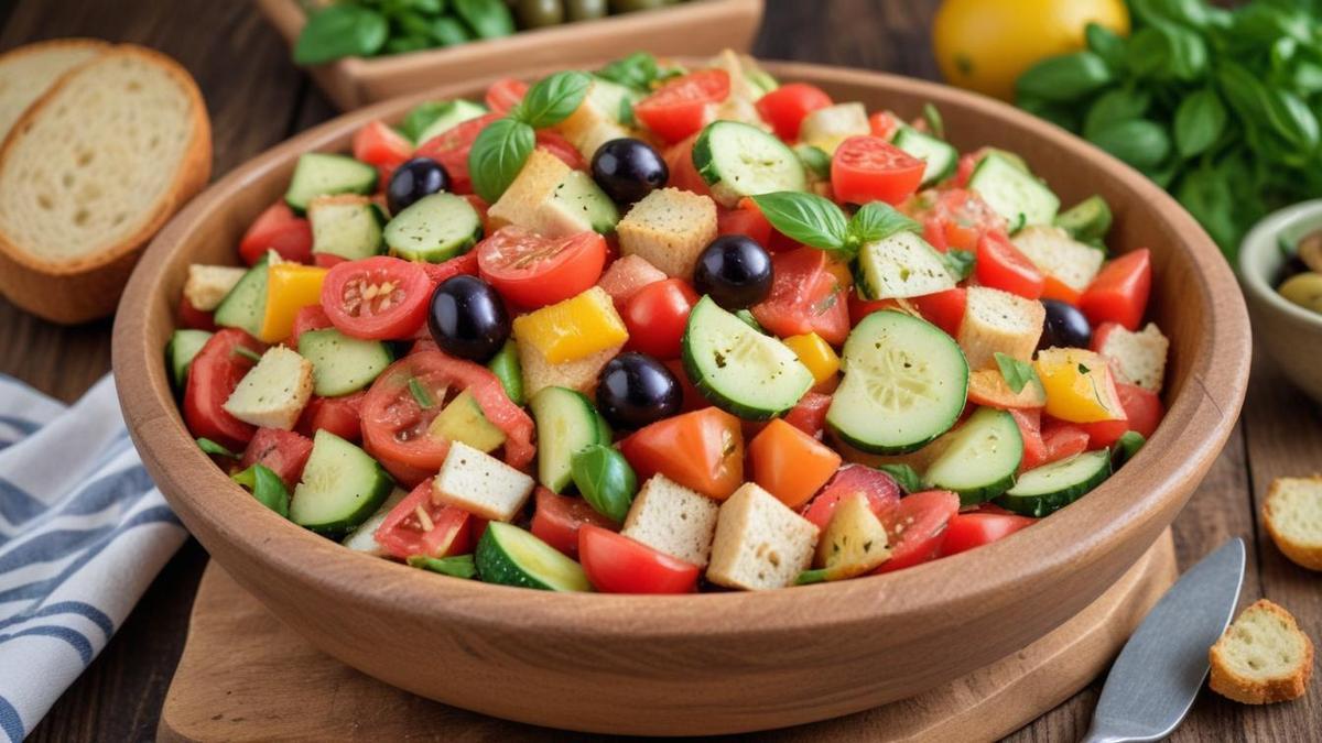 Panzanella fresca e croccante: ricetta veloce con ingredienti di recupero, pronta in meno di 15 minuti