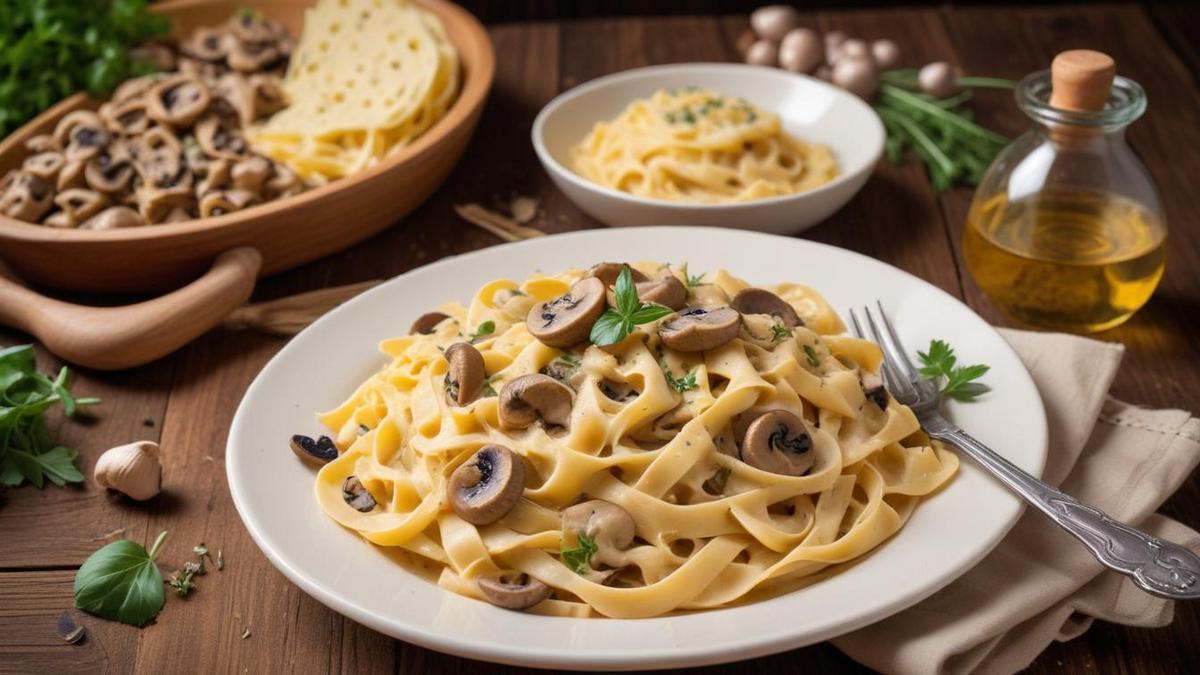 Tagliatelle ai Funghi cremosi in meno di 30 minuti: un piatto facile con ingredienti di tutti i giorni